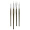 Escoda Perla Toray White Synthetic Brush - Series 8912 Assorted, Set of 4, Short Handle